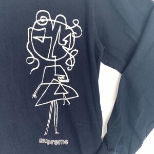 Supreme Sketch L/S Tee Navy